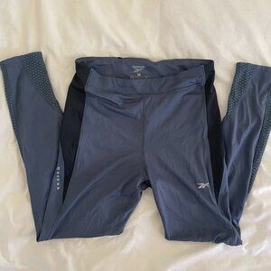Reebok Blue Textured Leggings Size Medium